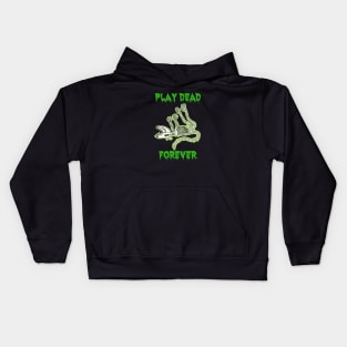 Play Dead Forever Opossum Ghost Kids Hoodie